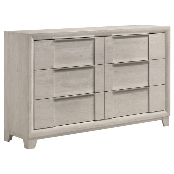 Farre Washed Gray 6-Drawer Dresser