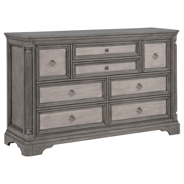 Cresswell Weathered Taupe 8-Drawer Bedroom Dresser