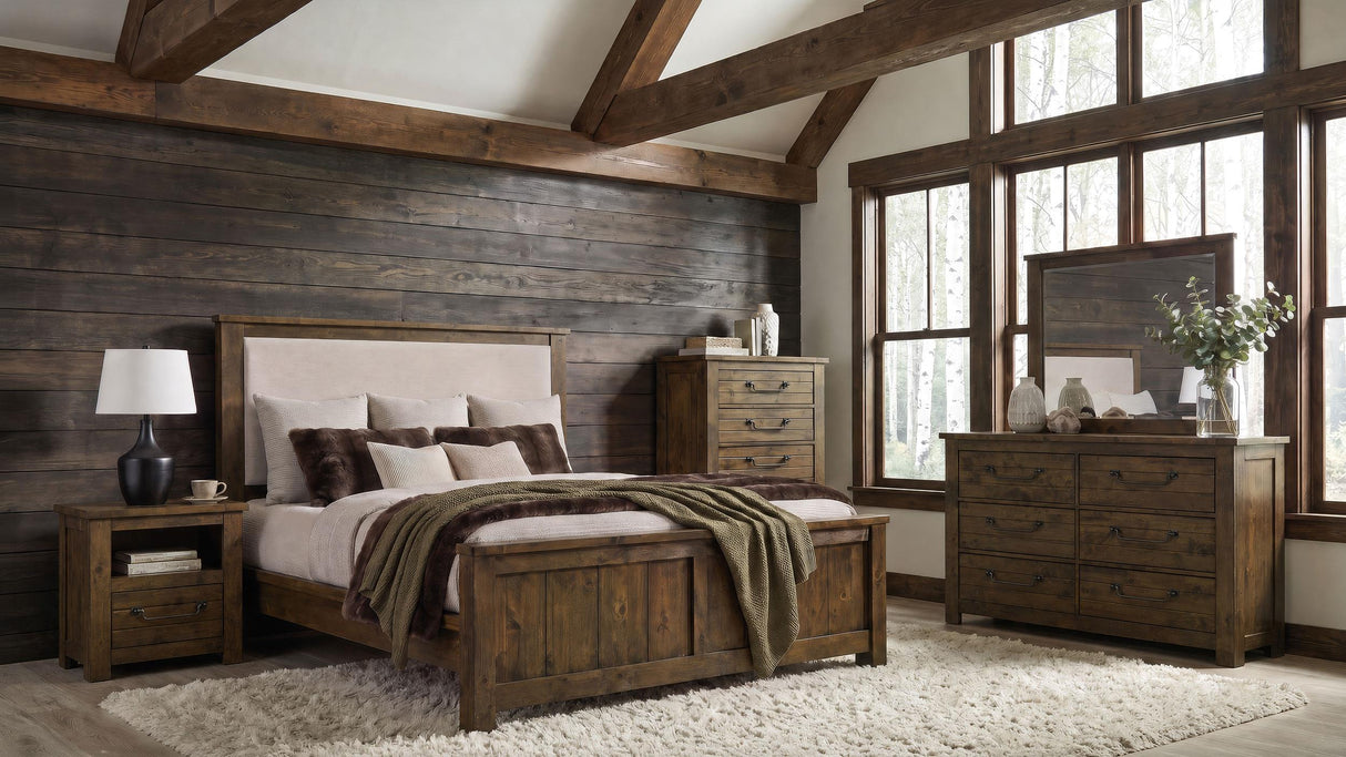 Doherty Rustic Brown Rectangular Dresser Mirror from Coaster - Luna Furniture