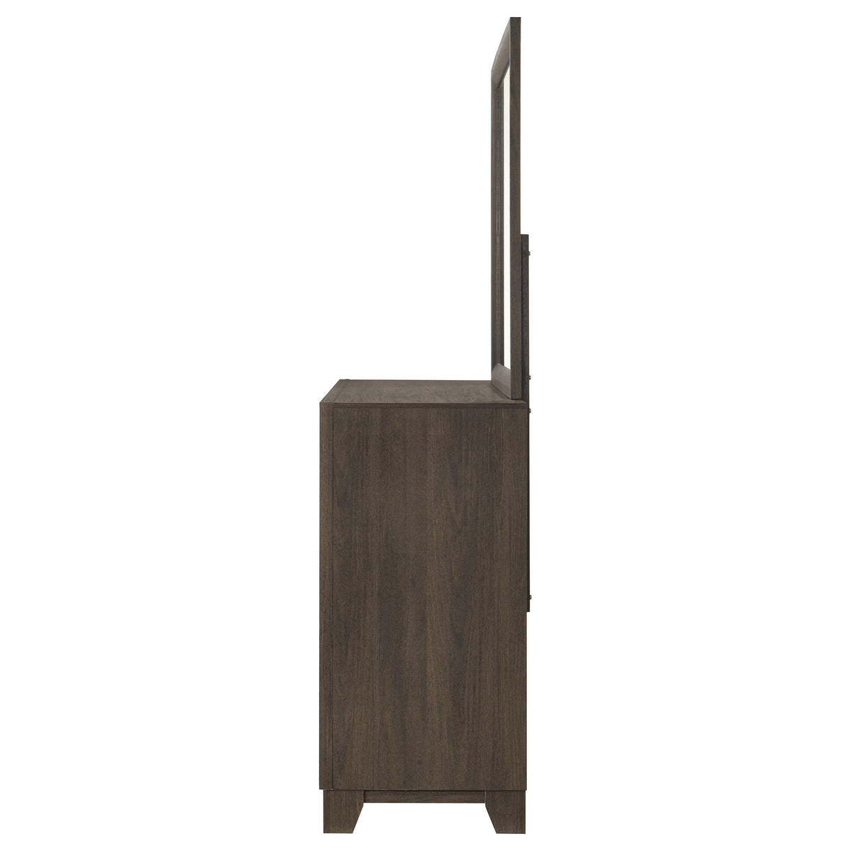 Farre Dark Brown 6-Drawer Dresser with Mirror