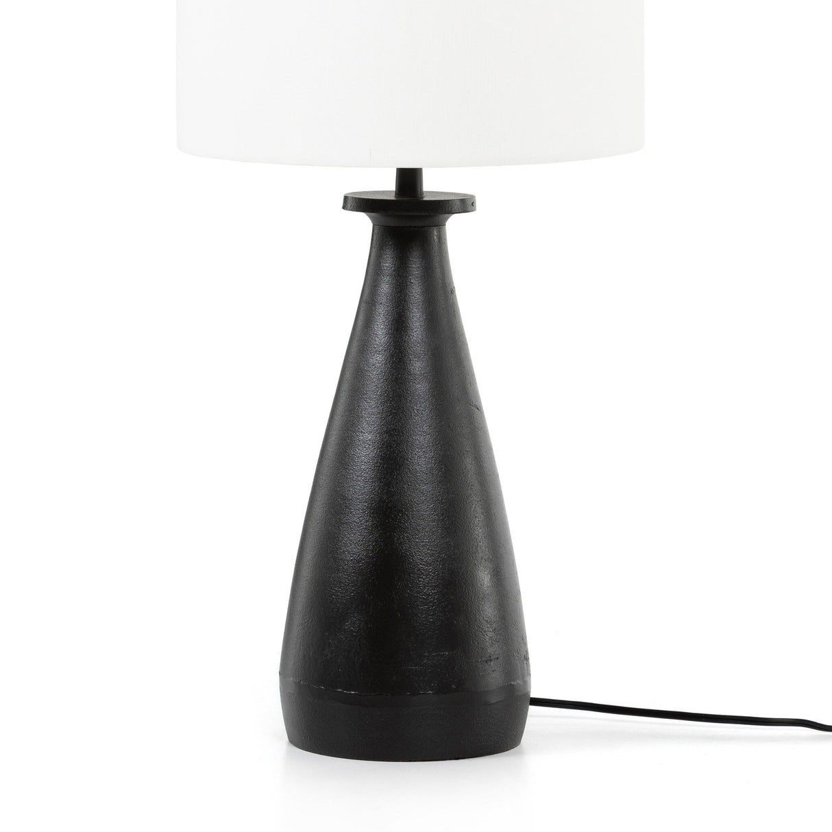 Innes Table Lamp in Matte Black Cast Aluminum from Four Hands - Luna Furniture