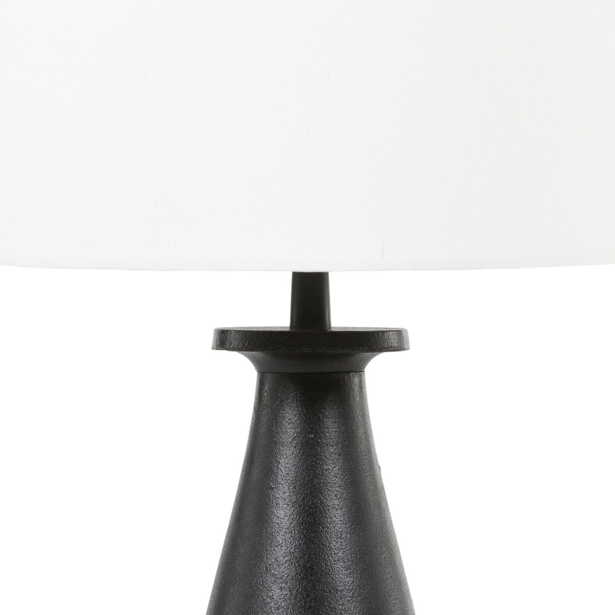 Innes Table Lamp in Matte Black Cast Aluminum from Four Hands - Luna Furniture