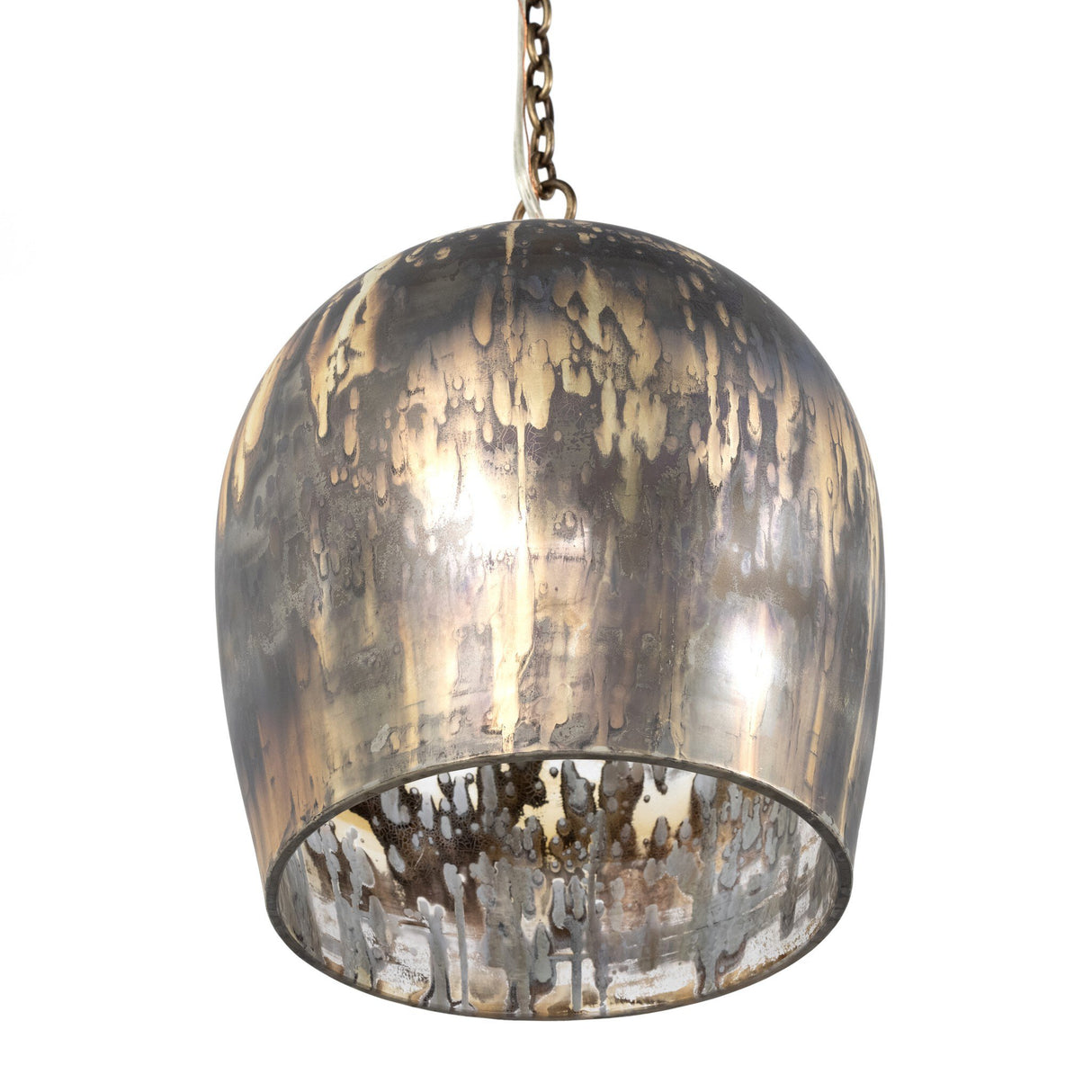 Anya Pendant in Distressed Mercury Glass from Four Hands - Luna Furniture