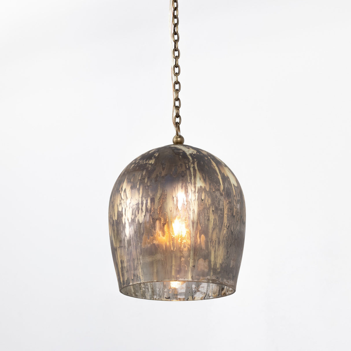 Anya Pendant in Distressed Mercury Glass from Four Hands - Luna Furniture
