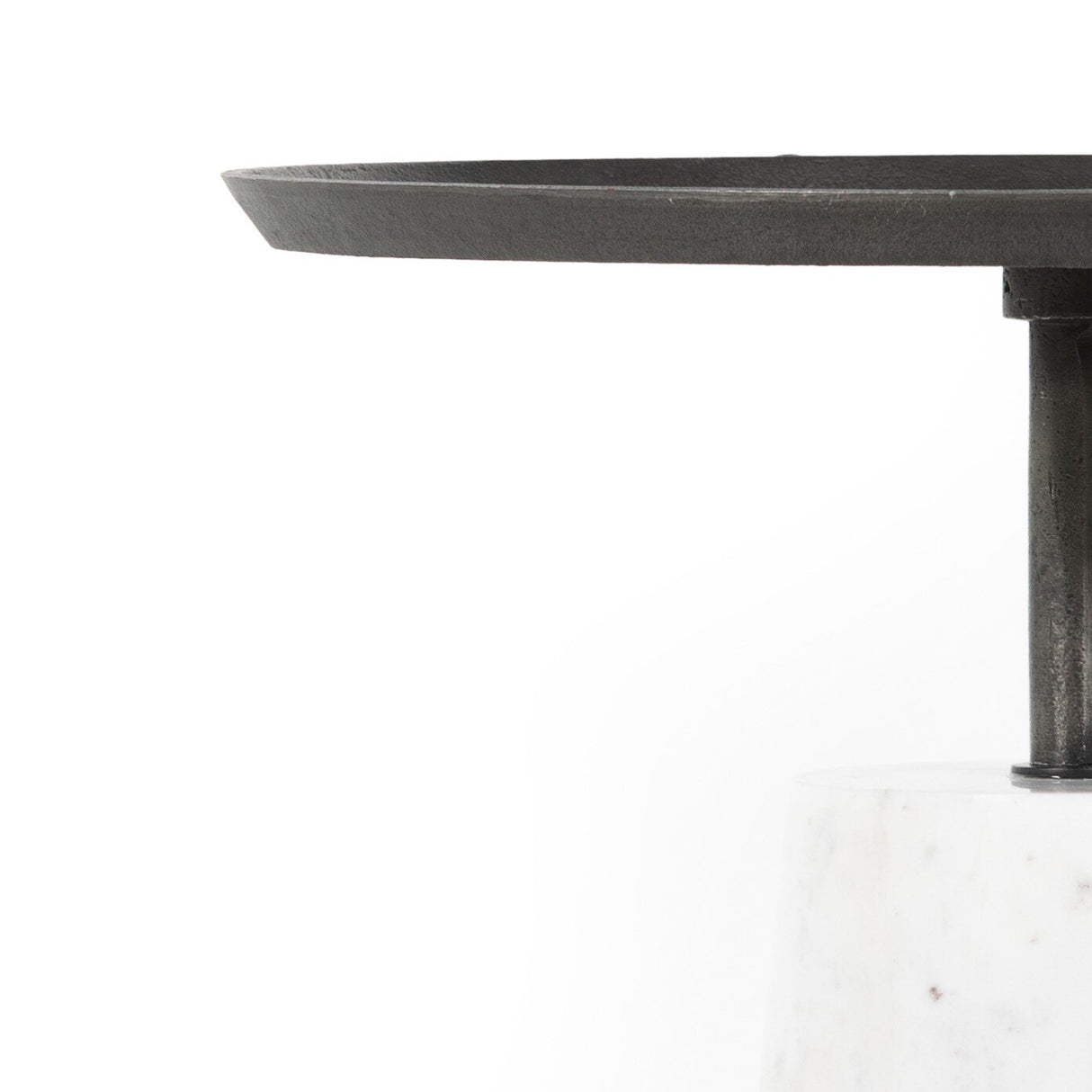 Cronos End Table in Hammered Grey from Four Hands - Luna Furniture