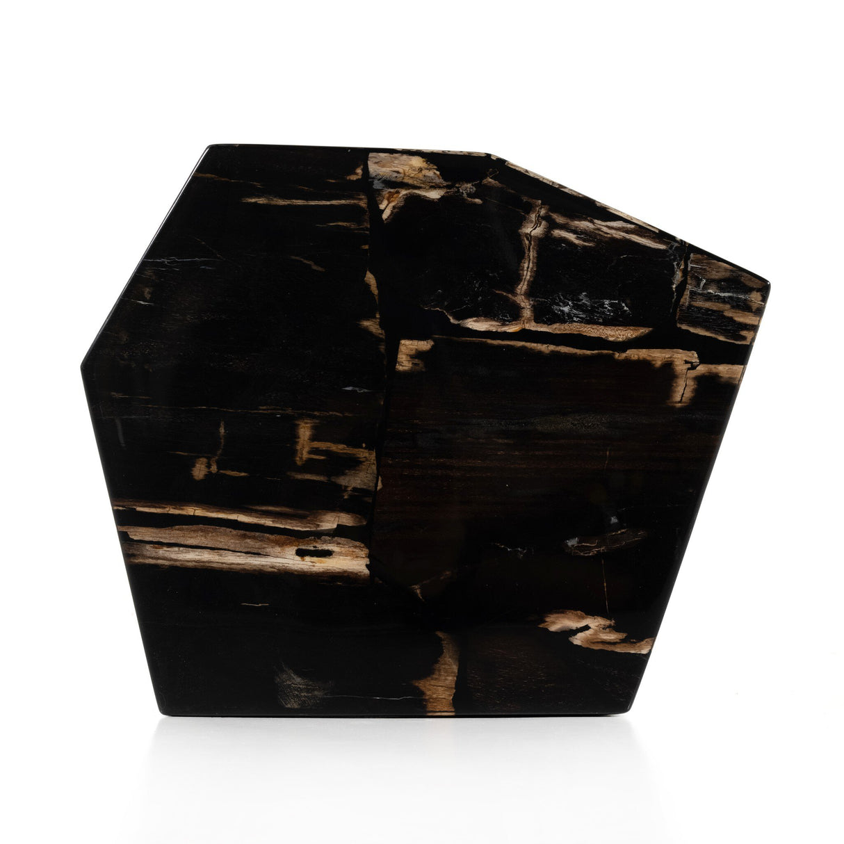 Shep End Table in Dark Petrified Wood from Four Hands - Luna Furniture