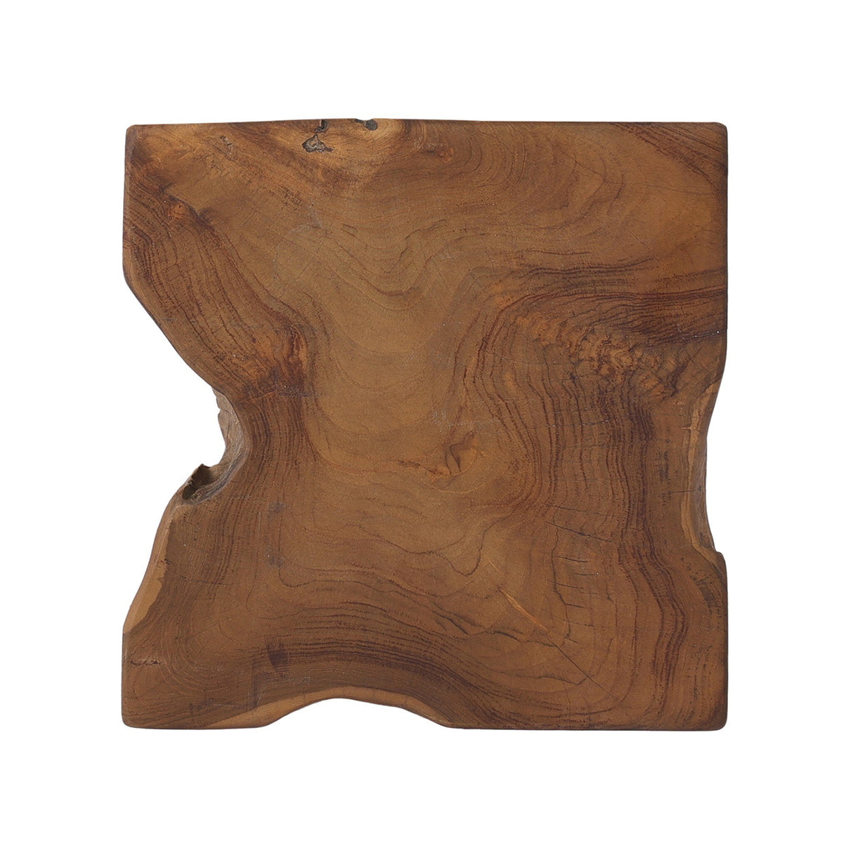 Teak Square Stool in Aged Natural Teak from Four Hands - Luna Furniture