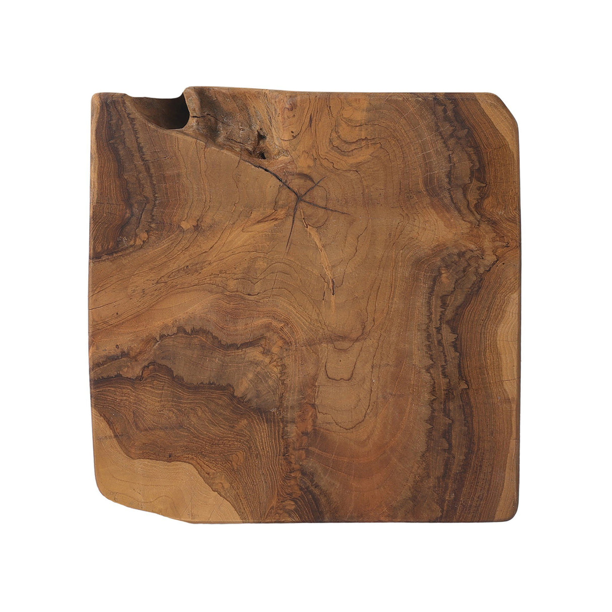 Teak Square Stool in Aged Natural Teak from Four Hands - Luna Furniture
