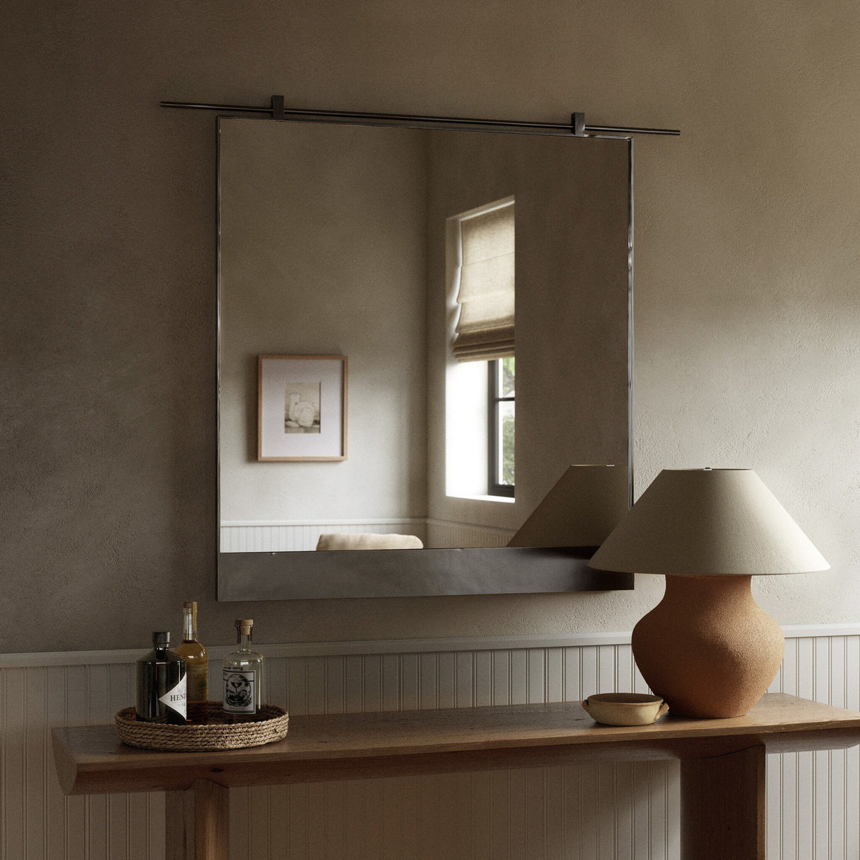 Chico Small Mirror in Antiqued Iron from Four Hands - Luna Furniture