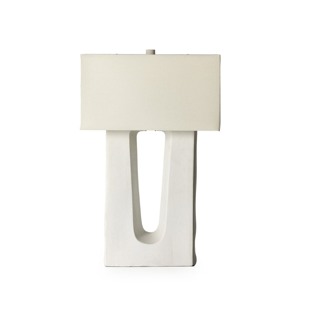 Cuit Table Lamp in Matte White Porcelain Ceramic from Four Hands - Luna Furniture