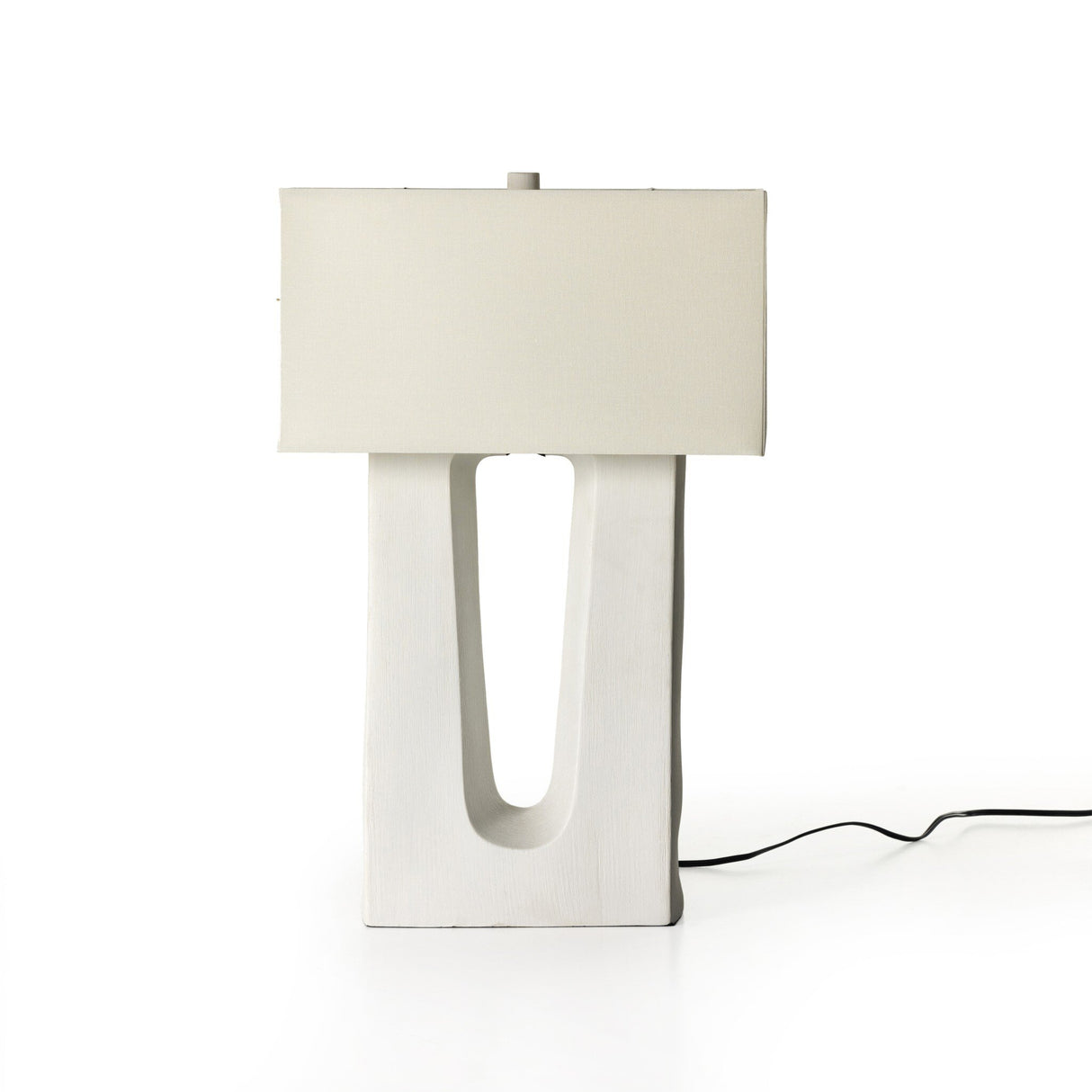 Cuit Table Lamp in Matte White Porcelain Ceramic from Four Hands - Luna Furniture