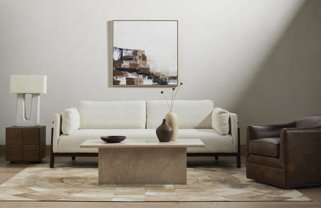 Cuit Table Lamp in Matte White Porcelain Ceramic from Four Hands - Luna Furniture