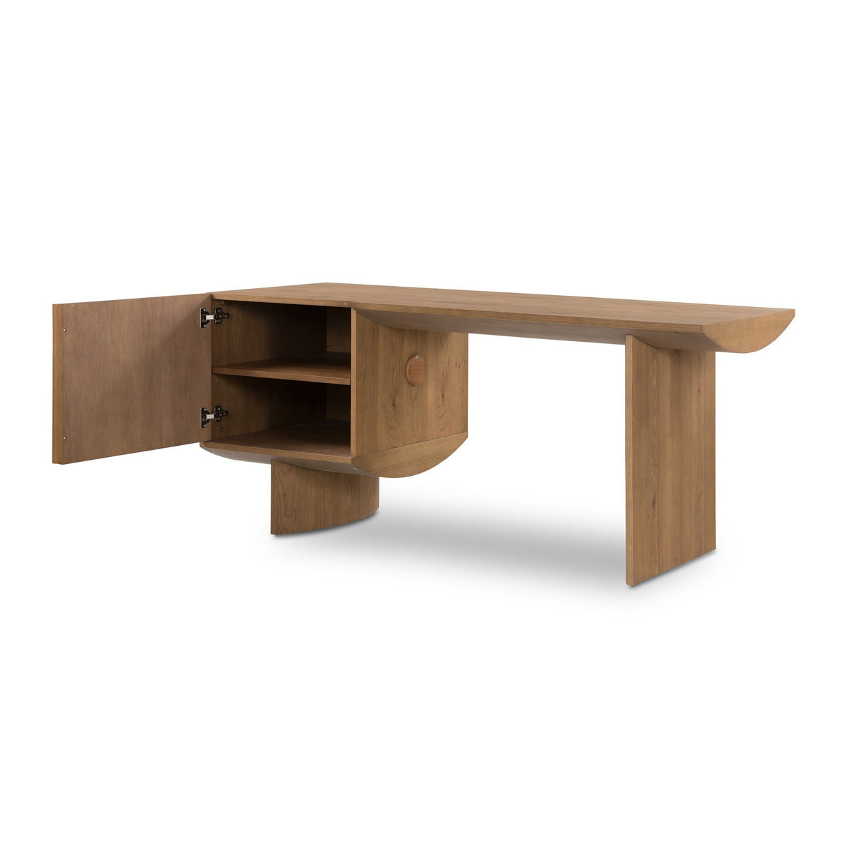 Pickford Desk in Dusted Oak Veneer from Four Hands - Luna Furniture