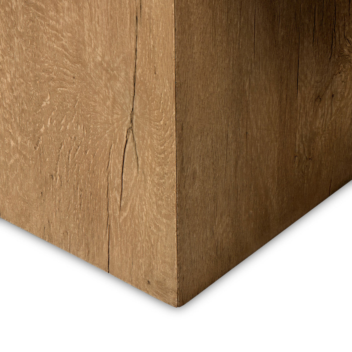 Elbert Console Table in Rustic Oak Veneer from Four Hands - Luna Furniture