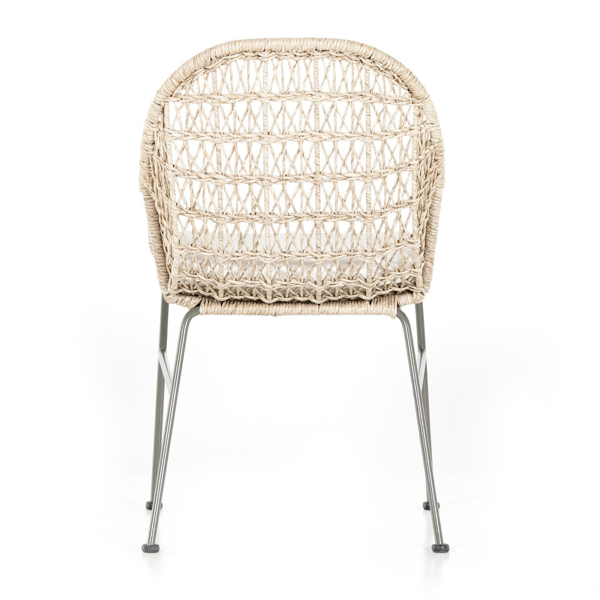 Bandera Outdoor Woven Dining Chair in Stinson White from Four Hands - Luna Furniture