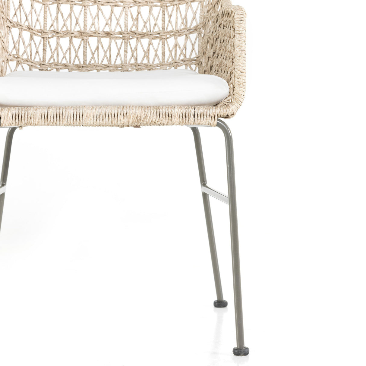 Bandera Outdoor Woven Dining Chair in Stinson White from Four Hands - Luna Furniture