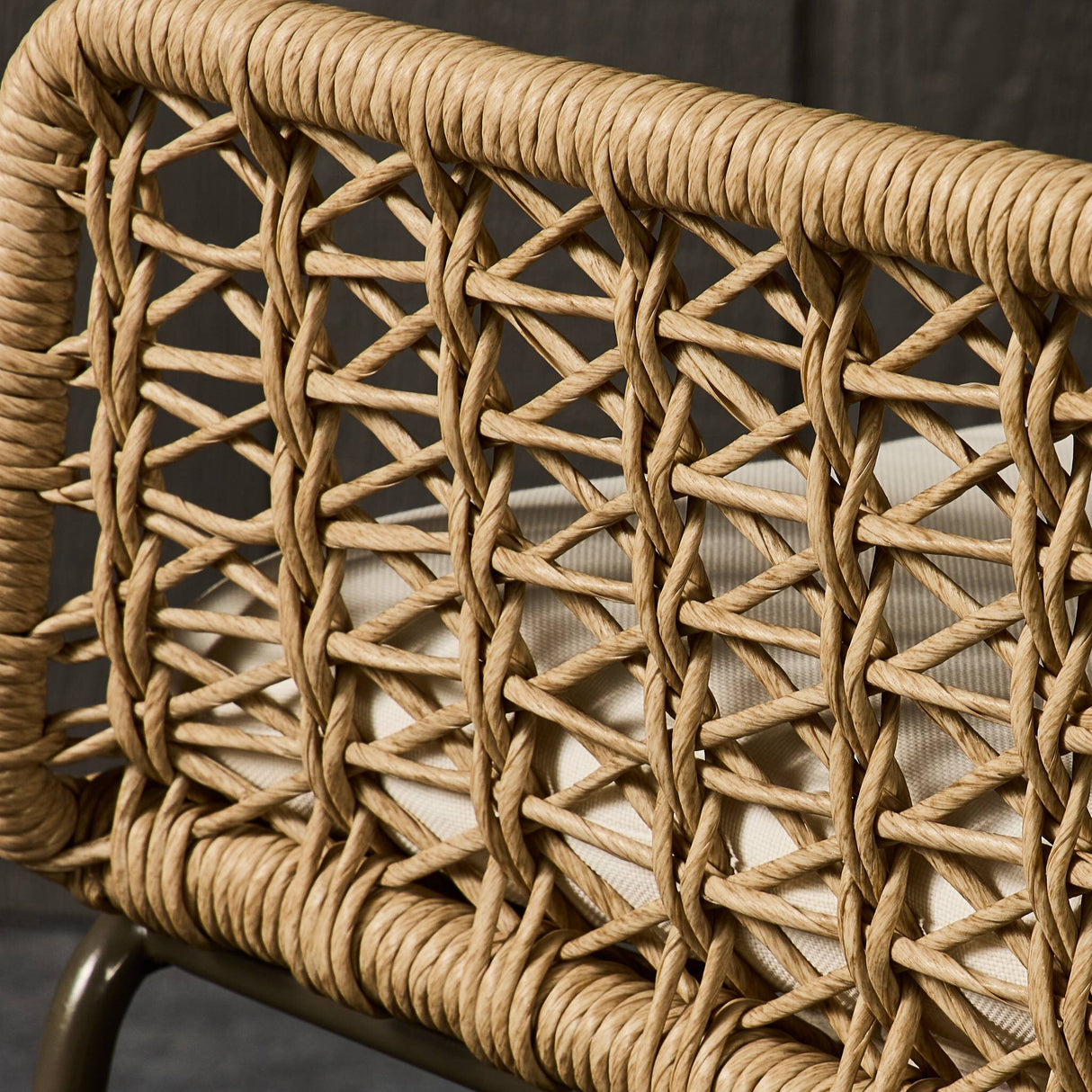 Bandera Outdoor Woven Dining Chair in Stinson White from Four Hands - Luna Furniture