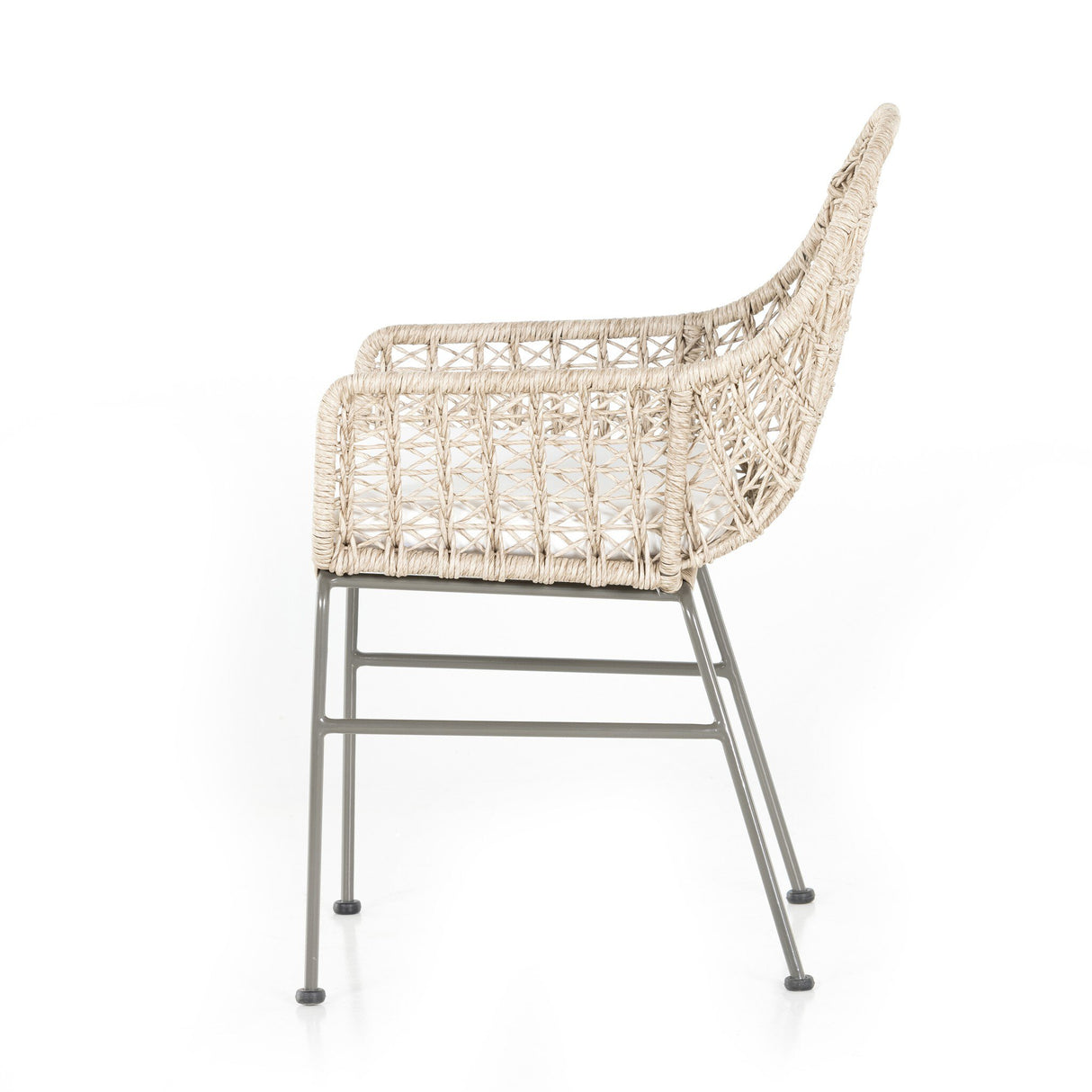 Bandera Outdoor Woven Dining Chair in Stinson White from Four Hands - Luna Furniture