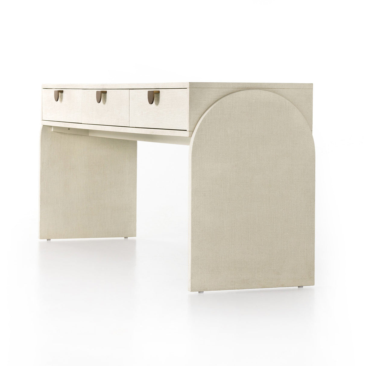 Cressida Console Table in Ivory Painted Linen from Four Hands - Luna Furniture