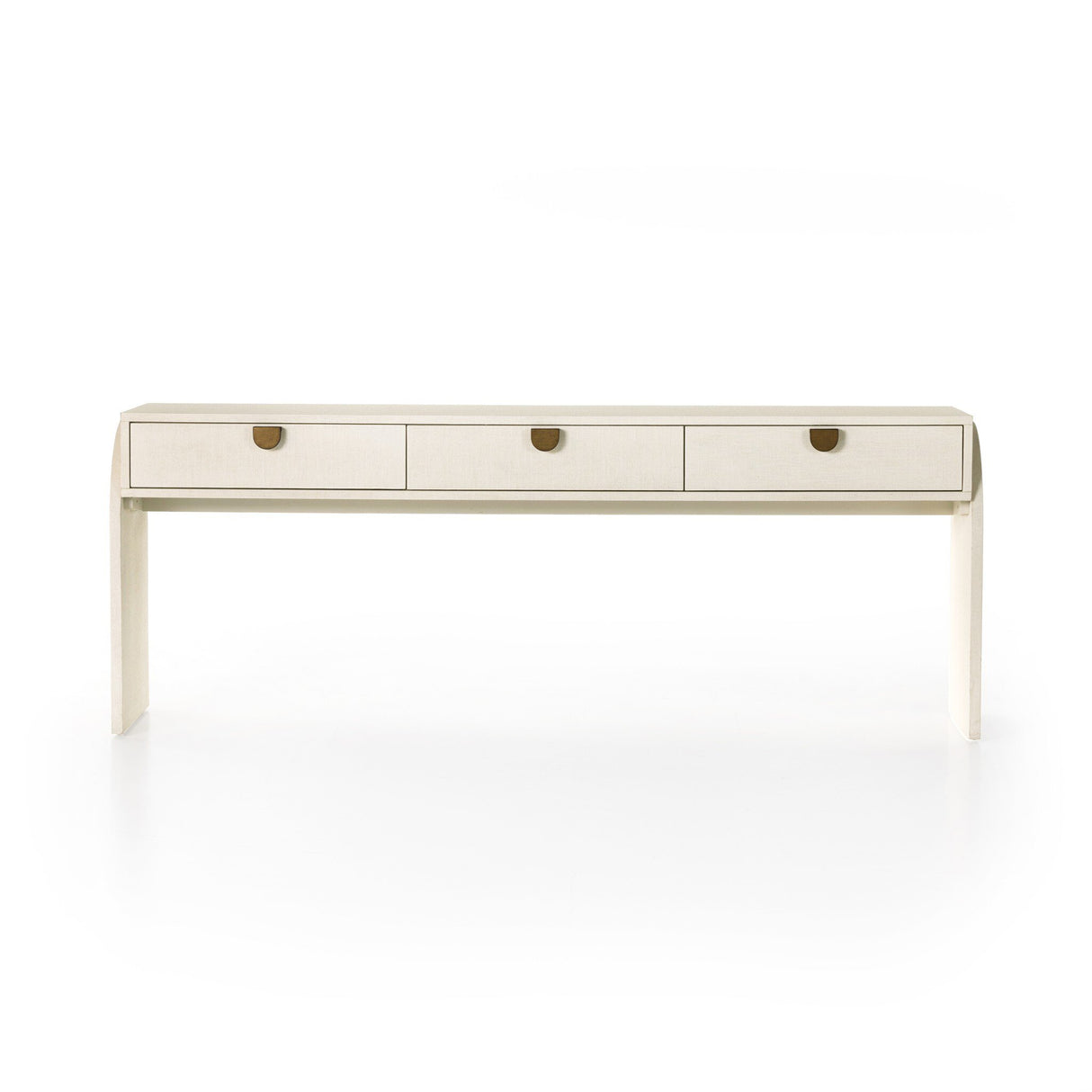 Cressida Console Table in Ivory Painted Linen from Four Hands - Luna Furniture