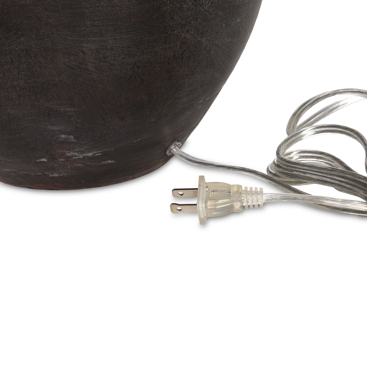 Mays Table Lamp in Aged Black Terracotta from Four Hands - Luna Furniture