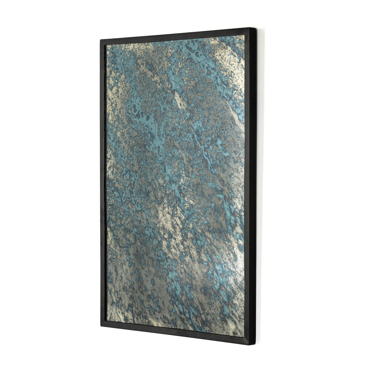 Acid Wash Mirror in Iron Matte Black from Four Hands - Luna Furniture
