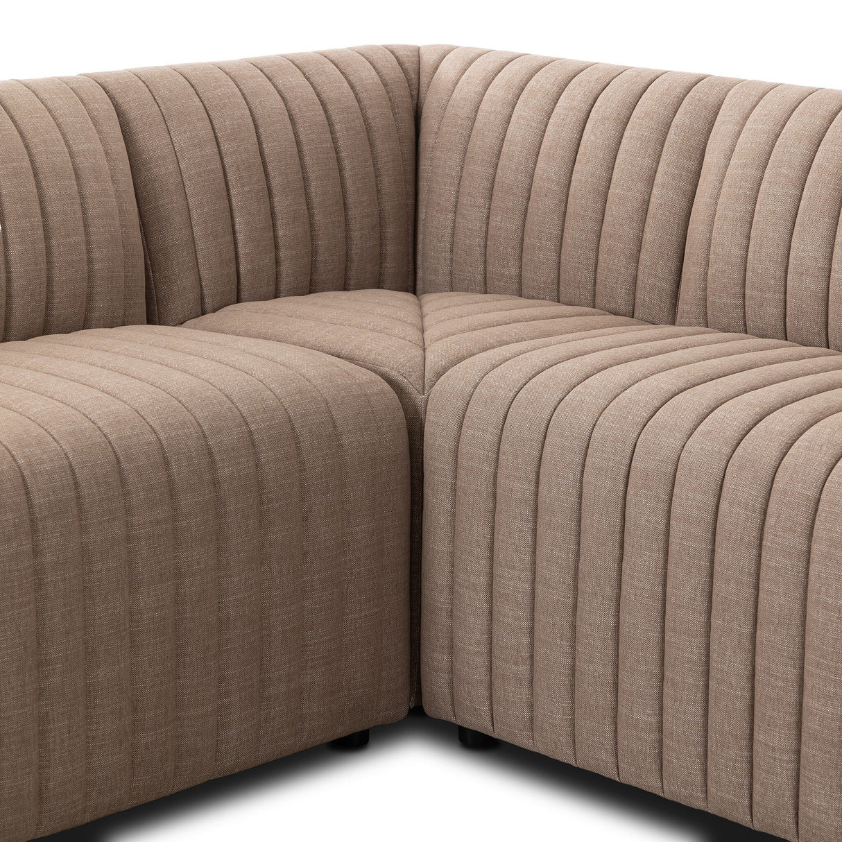 Augustine Dining Banquette, L-Shape in Crypton Nomad Taupe from Four Hands - Luna Furniture