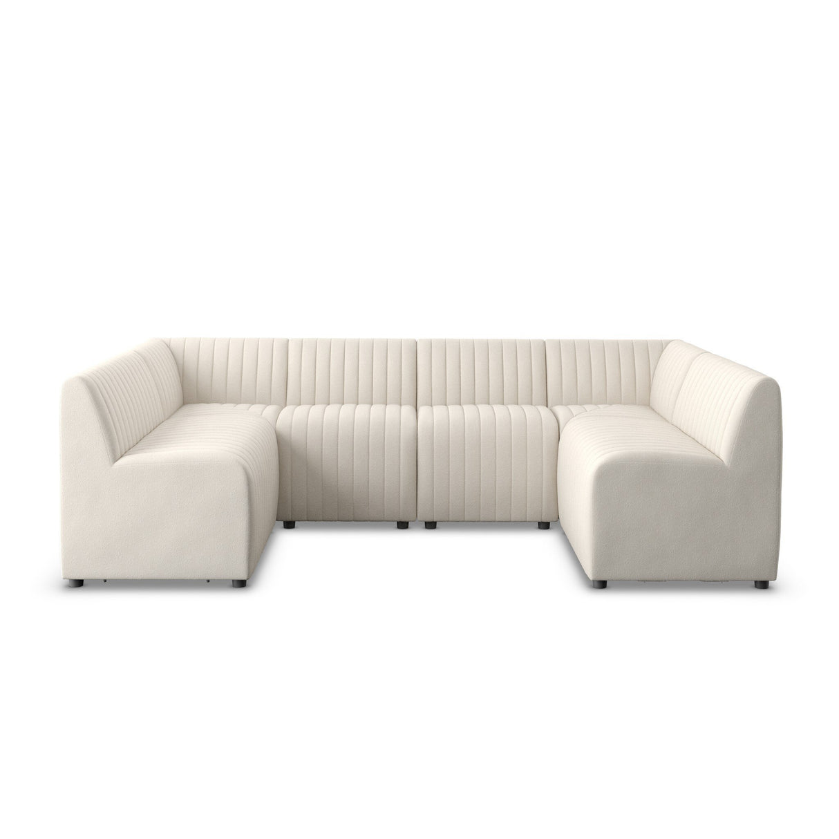 Augustine Dining Banquette, U Shape in Capri Oatmeal from Four Hands - Luna Furniture