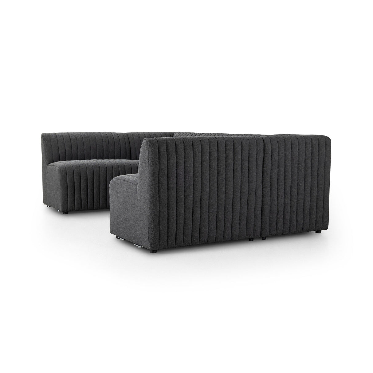 Augustine Dining Banquette, U Shape in FIQA Boucle Charcoal from Four Hands - Luna Furniture