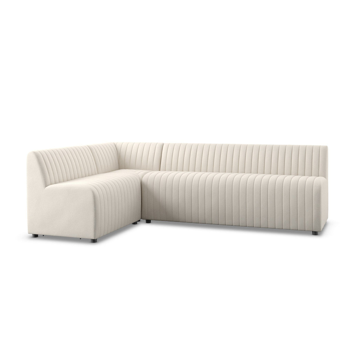 Augustine Dining Banquette, L-Shape in Capri Oatmeal from Four Hands - Luna Furniture