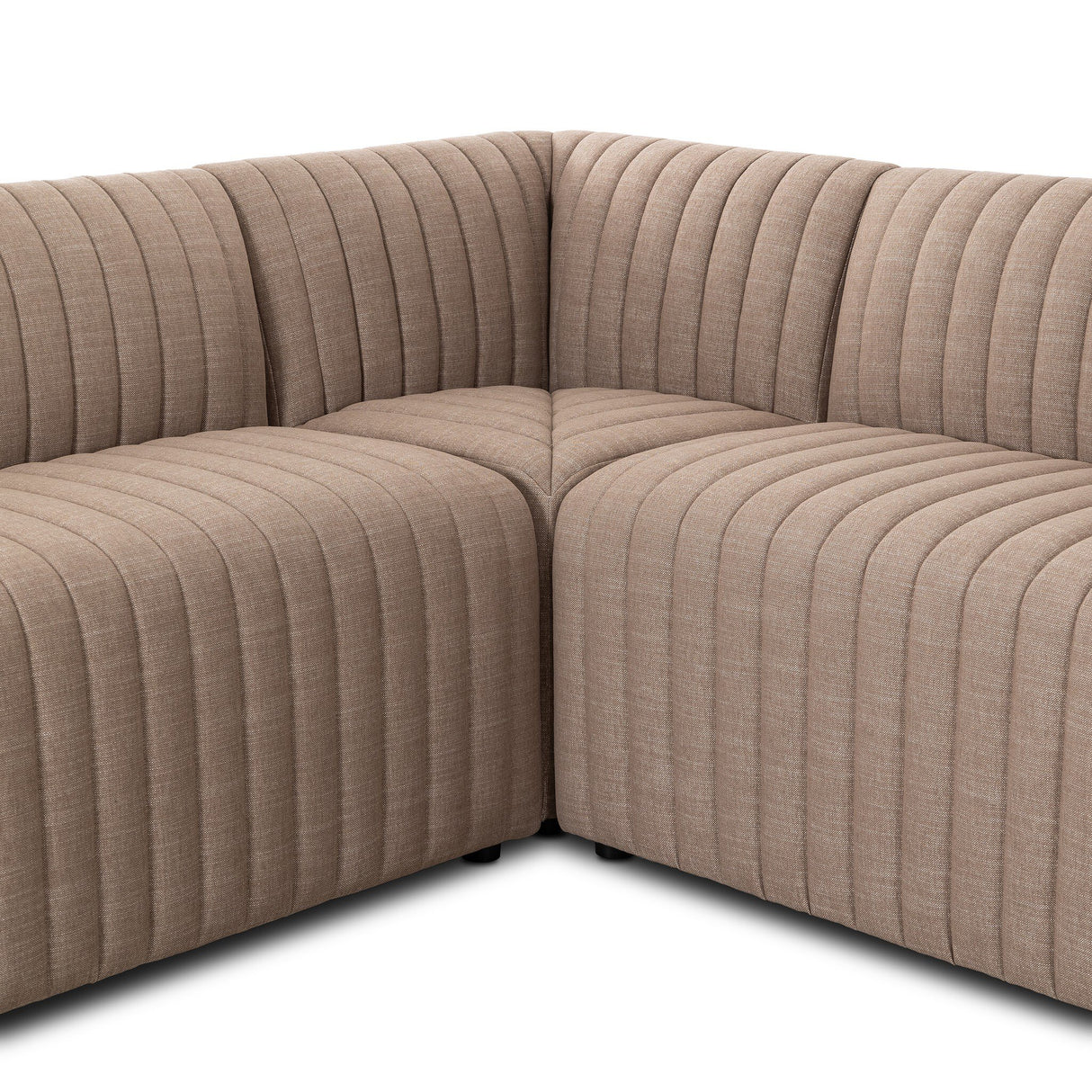 Augustine Dining Banquette, L-Shape in Crypton Nomad Taupe from Four Hands - Luna Furniture