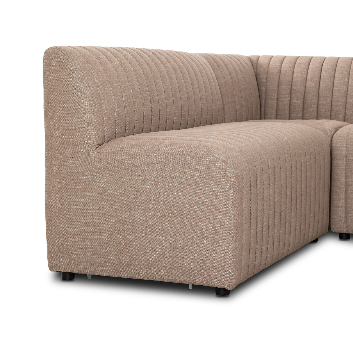 Augustine Dining Banquette, L-Shape in Crypton Nomad Taupe from Four Hands - Luna Furniture