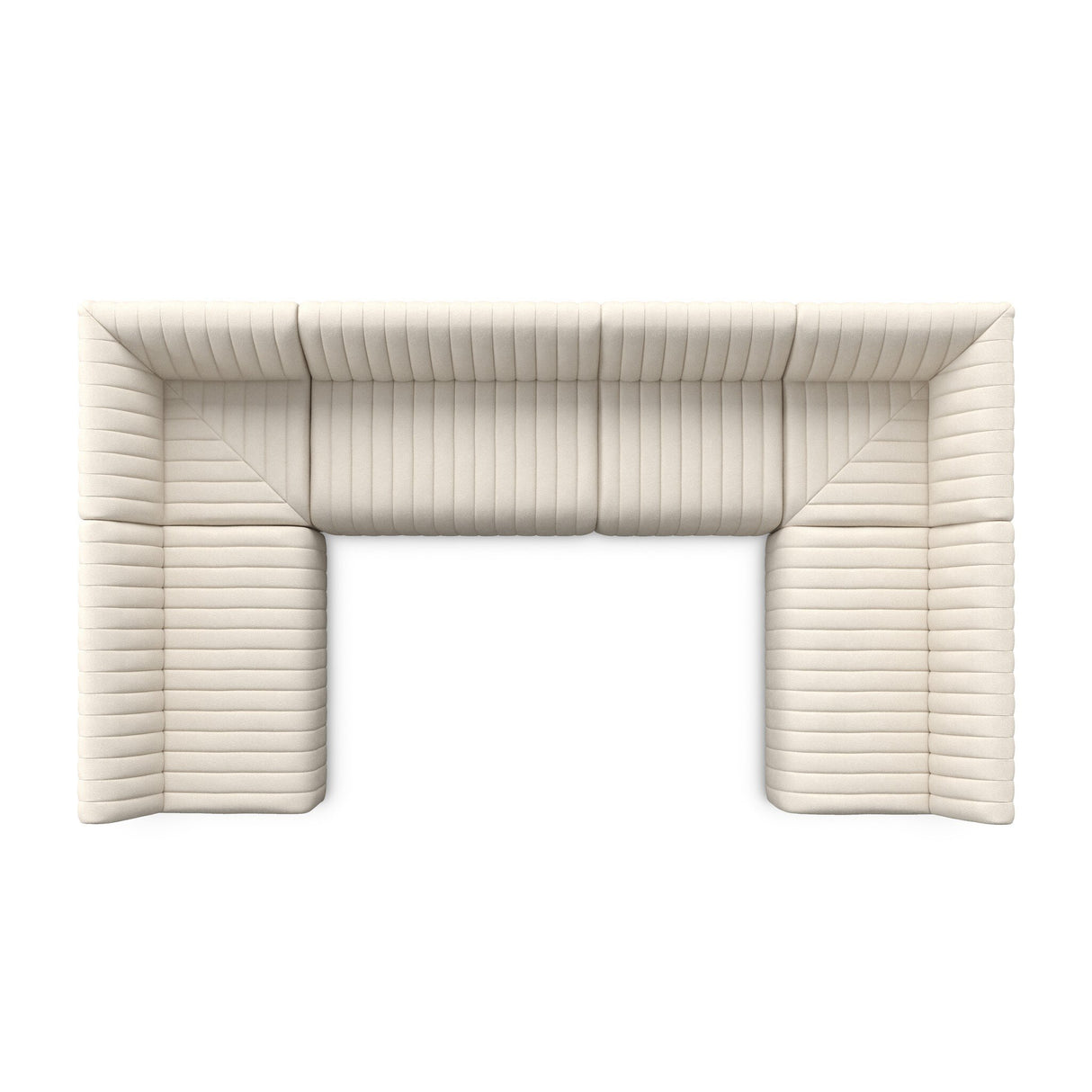 Augustine Dining Banquette, U Shape in Capri Oatmeal from Four Hands - Luna Furniture