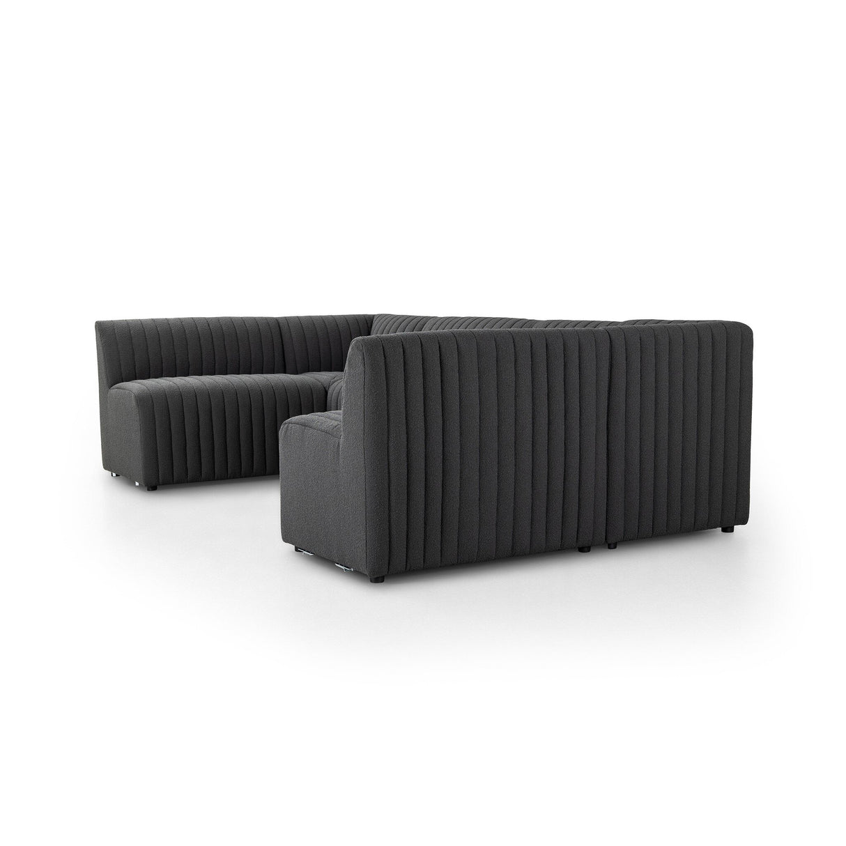 Augustine Dining Banquette, U Shape in FIQA Boucle Charcoal from Four Hands - Luna Furniture