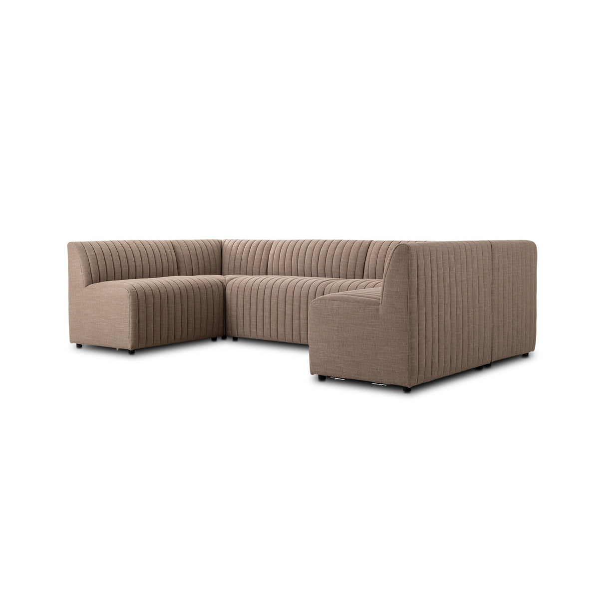 Augustine Dining Banquette, U Shape in Crypton Nomad Taupe from Four Hands - Luna Furniture