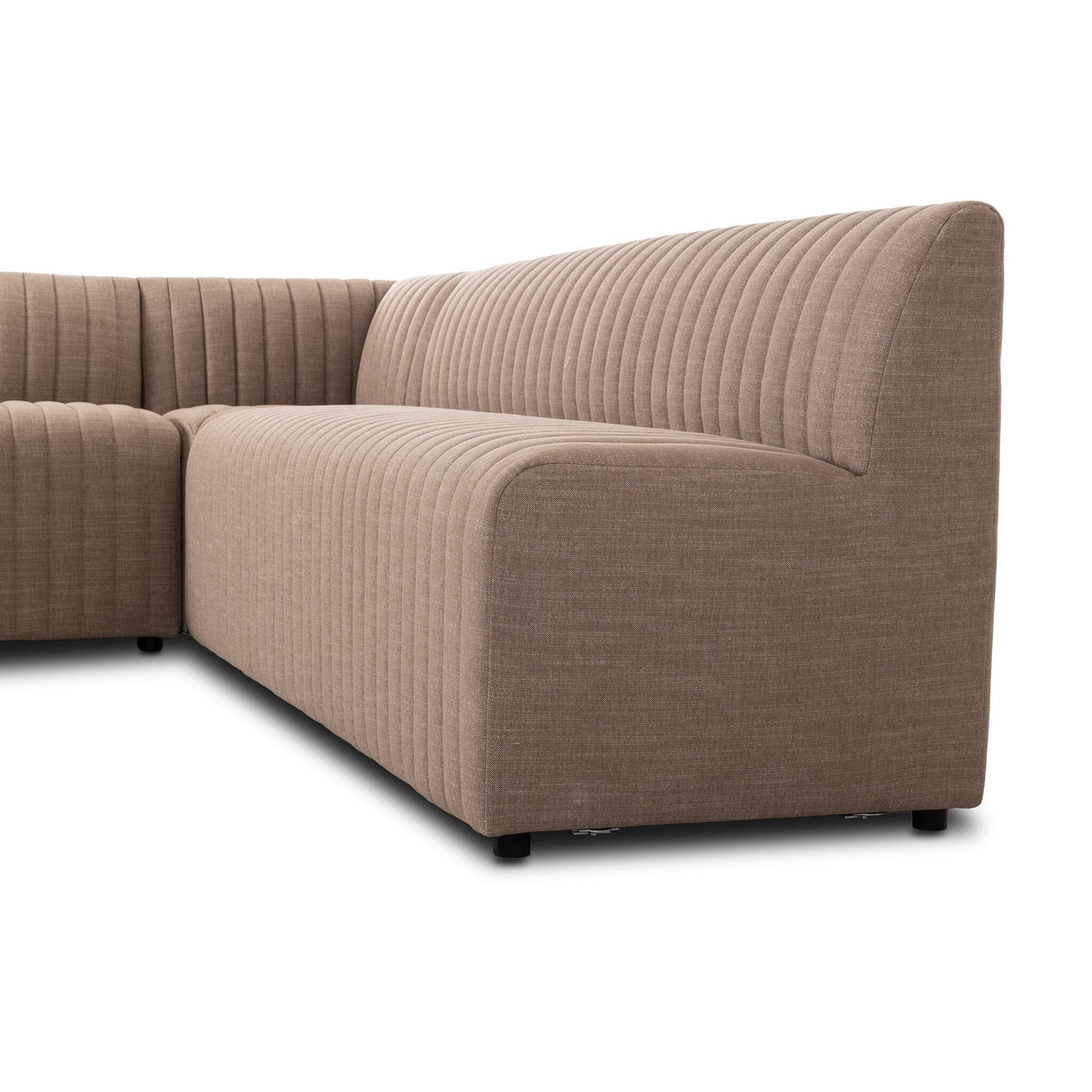 Augustine Dining Banquette, L-Shape in Crypton Nomad Taupe from Four Hands - Luna Furniture