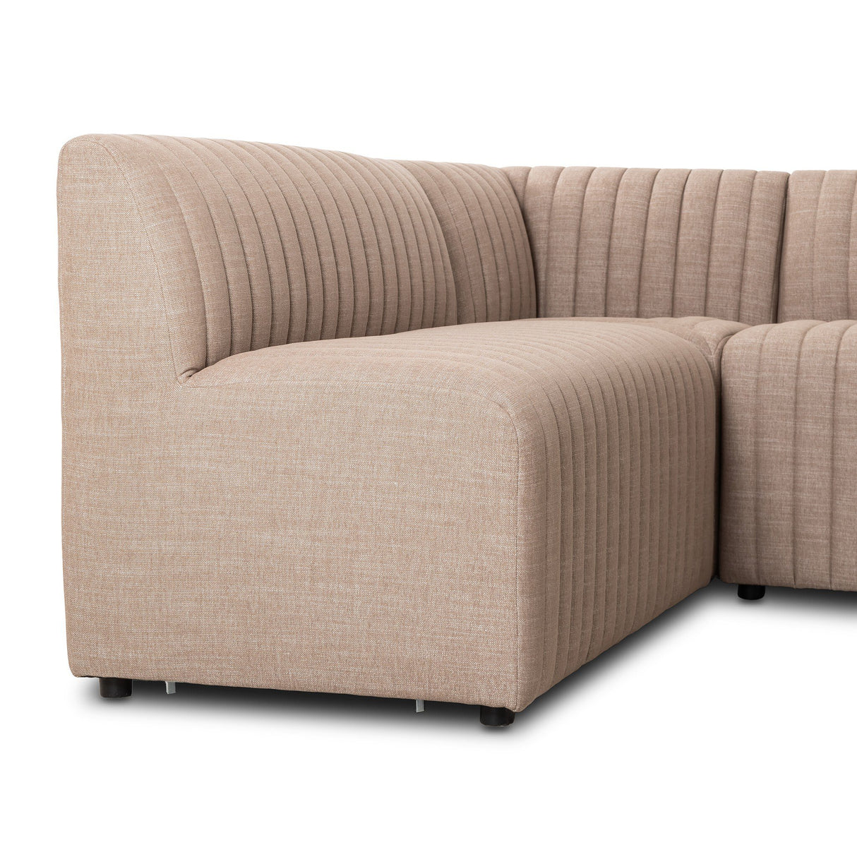 Augustine Dining Banquette, L-Shape in Crypton Nomad Taupe from Four Hands - Luna Furniture