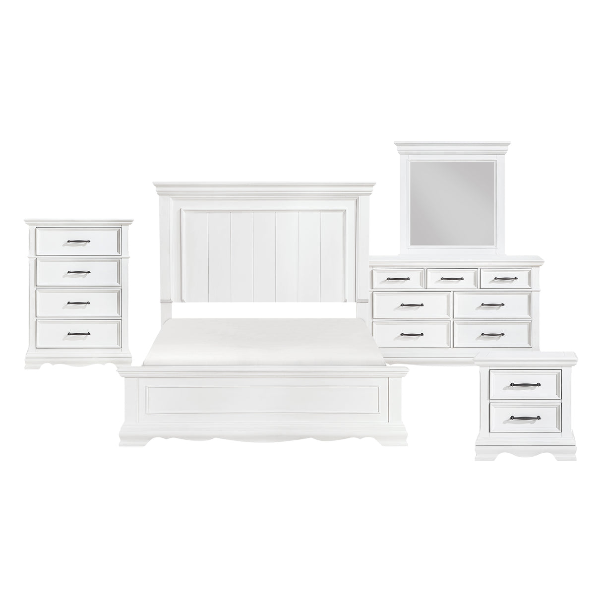 York White Panel Bedroom Set from Homelegance - Luna Furniture