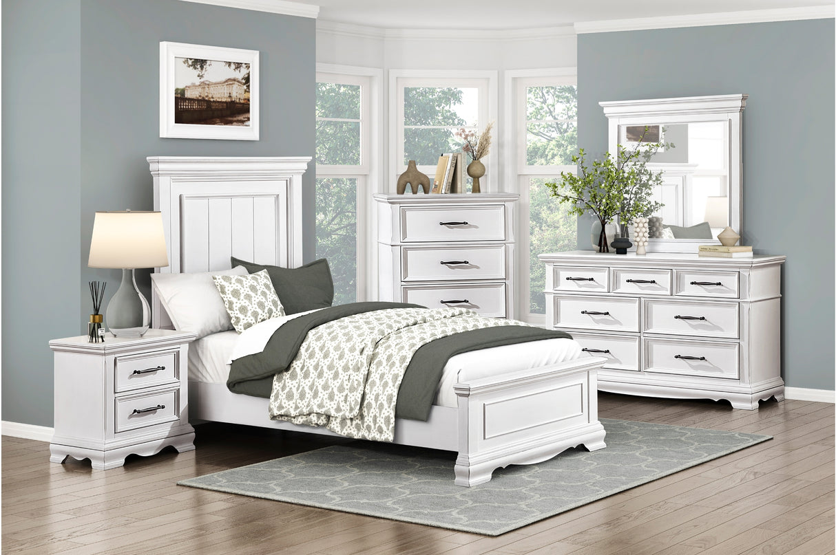 York White Youth Panel Bedroom Set from Homelegance - Luna Furniture