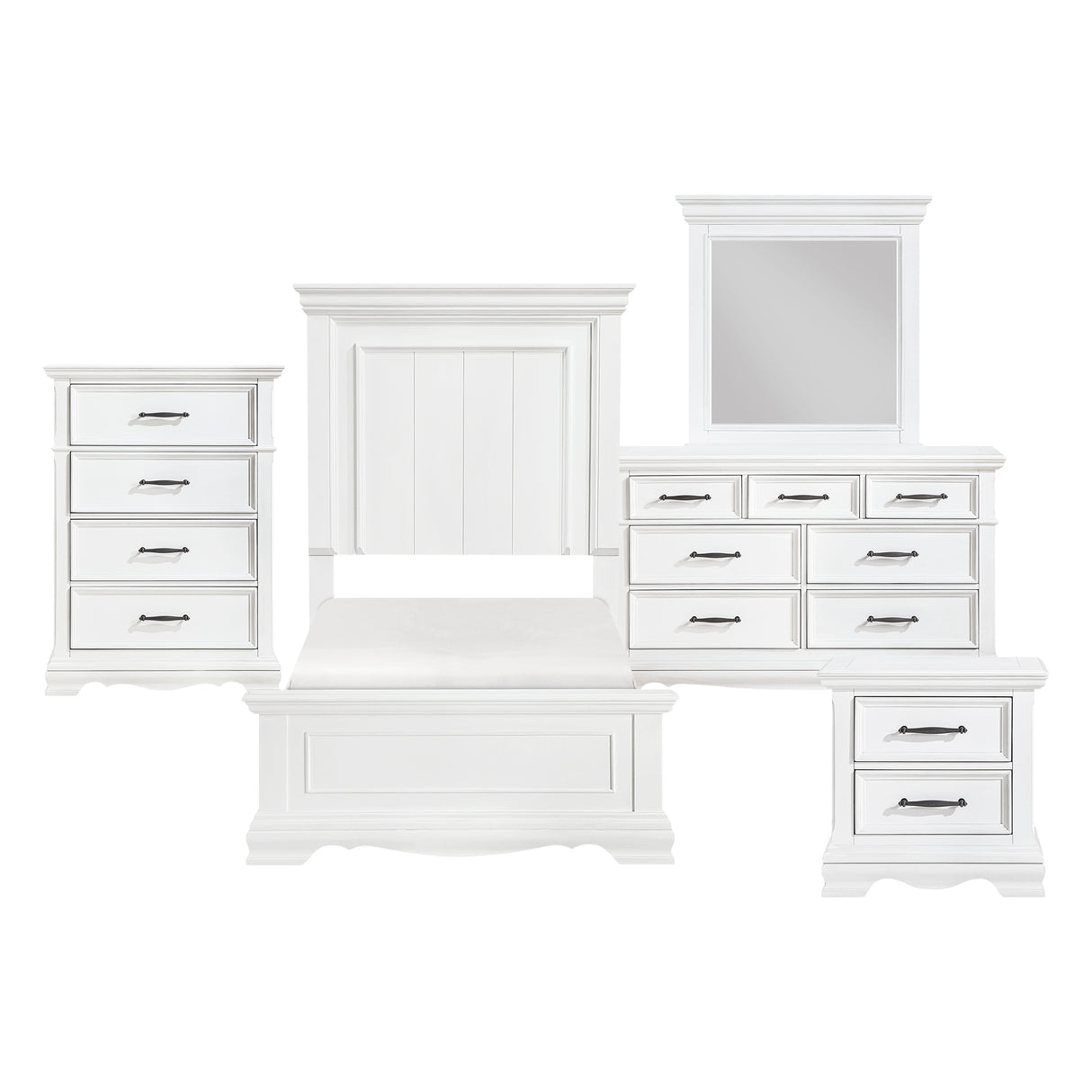 York White Youth Panel Bedroom Set from Homelegance - Luna Furniture