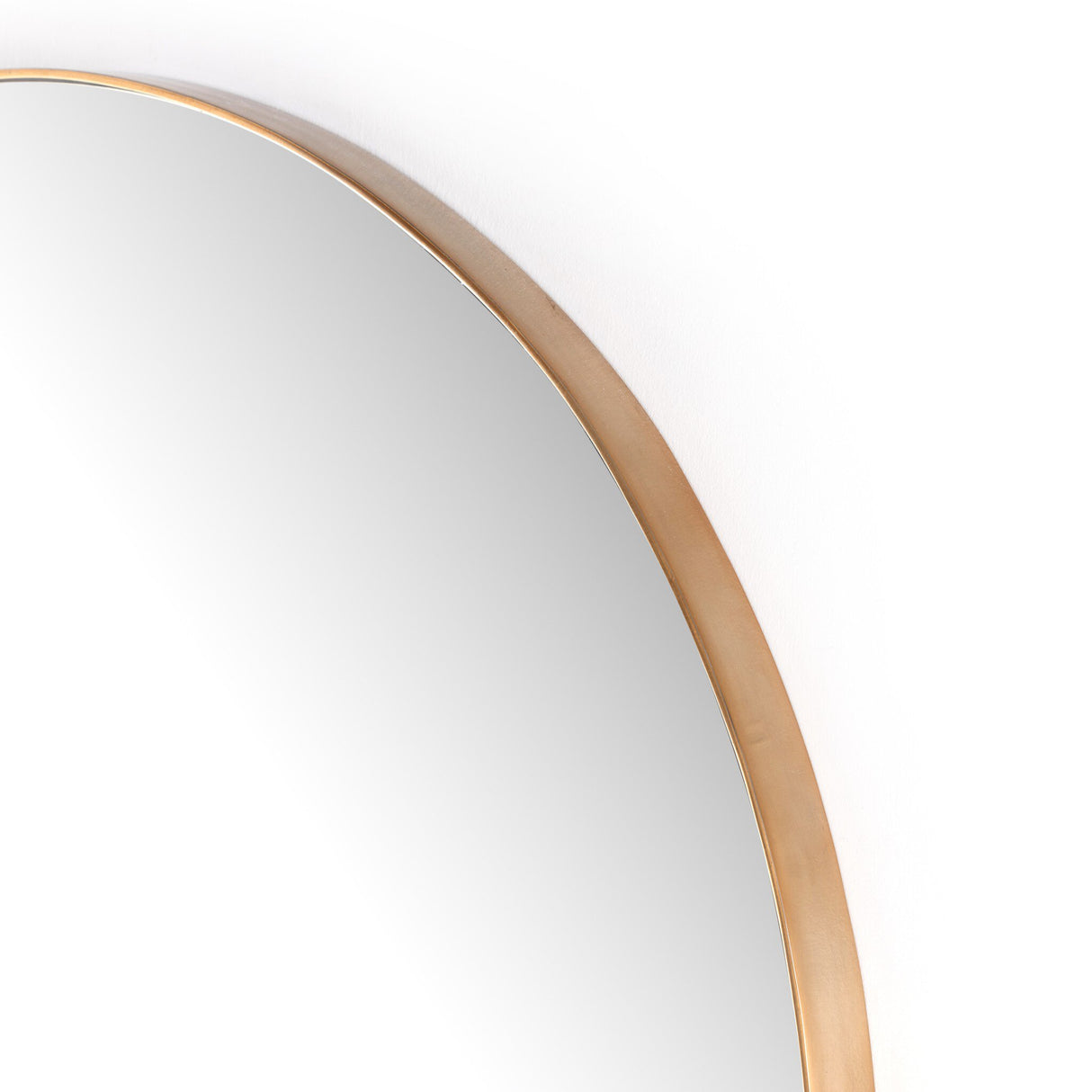 Georgina Round Mirror in Polished Brass from Four Hands - Luna Furniture