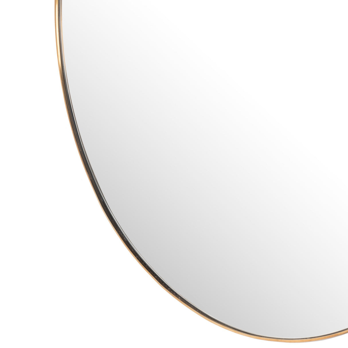 Georgina Round Mirror in Polished Brass from Four Hands - Luna Furniture