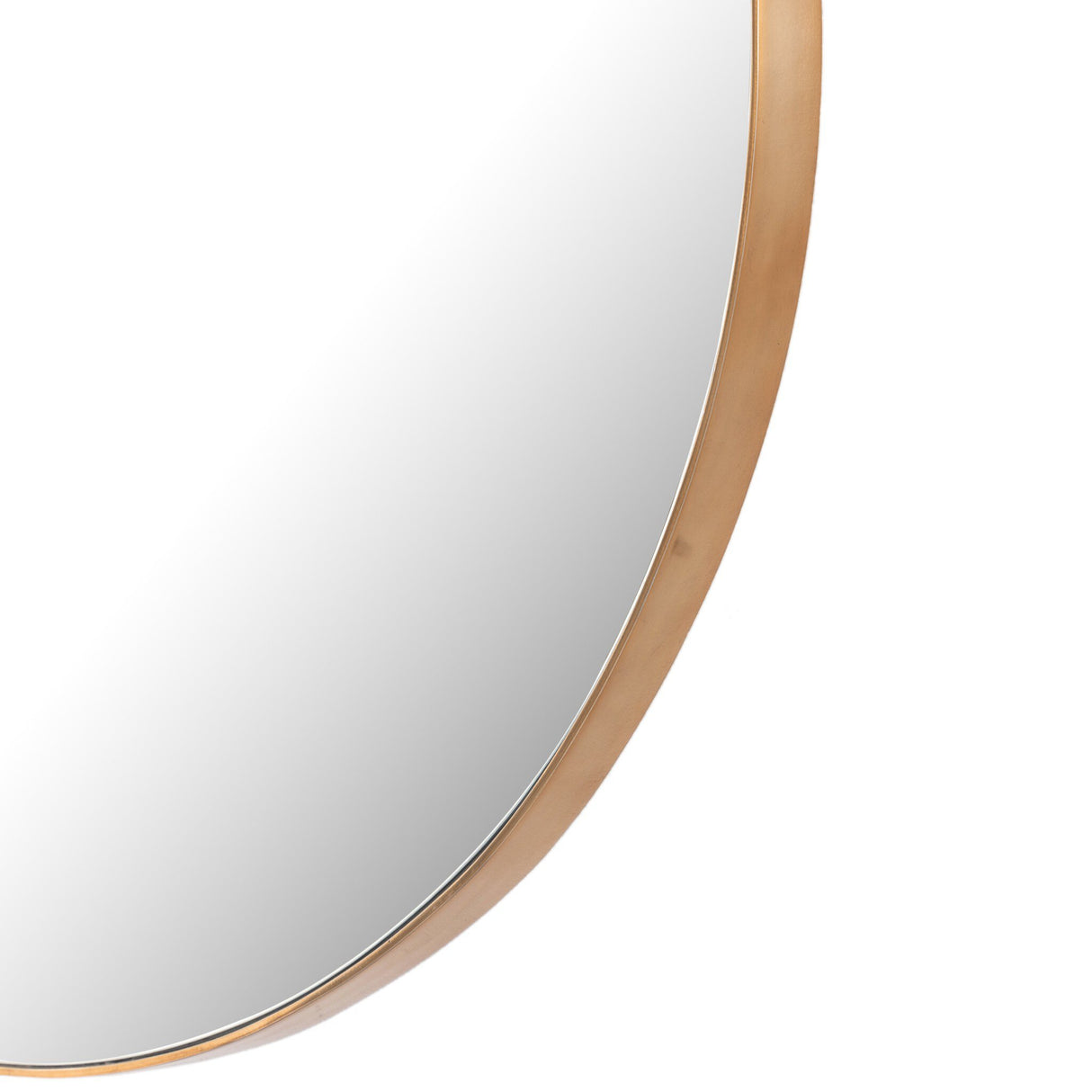 Georgina Round Mirror in Polished Brass from Four Hands - Luna Furniture