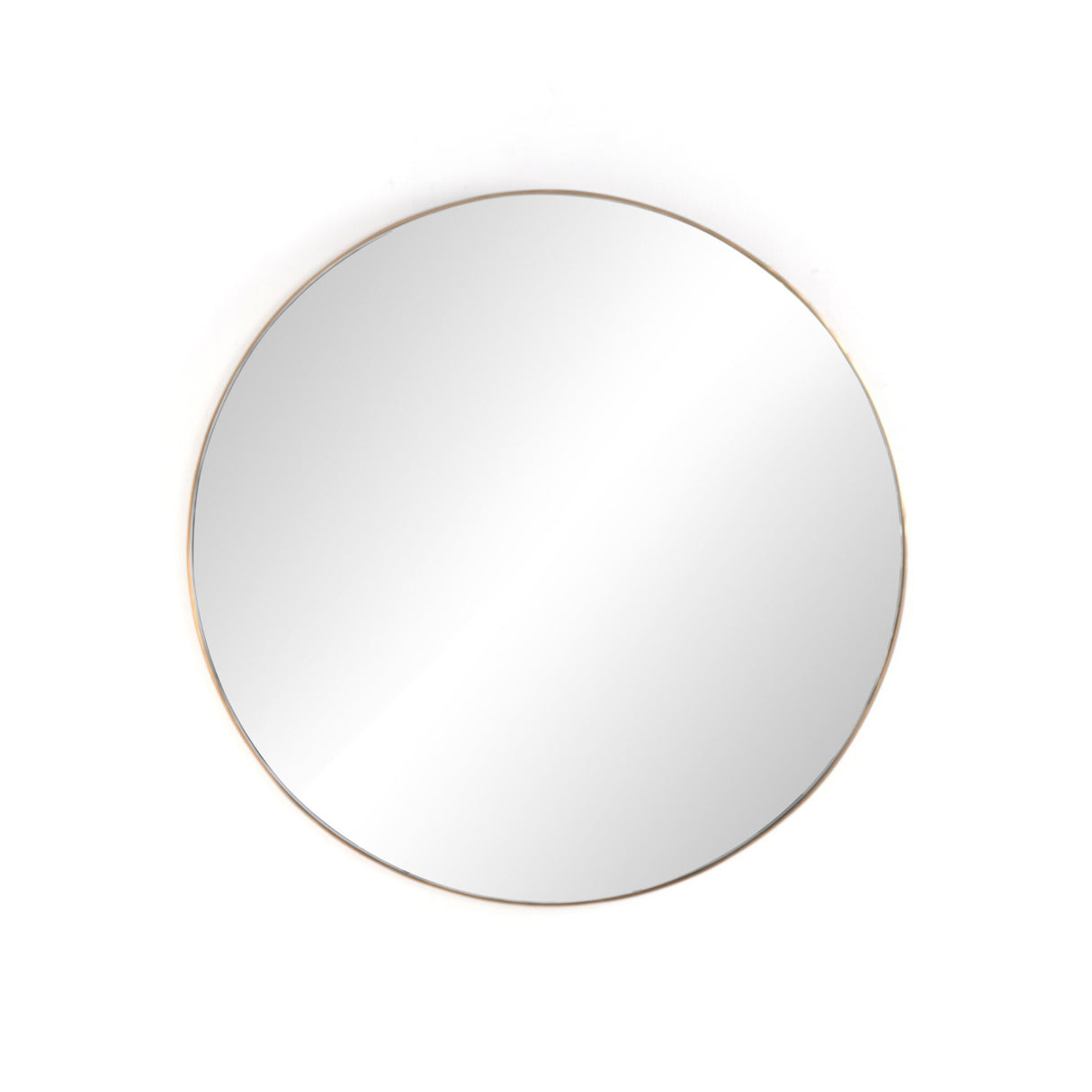 Georgina Round Mirror in Polished Brass from Four Hands - Luna Furniture