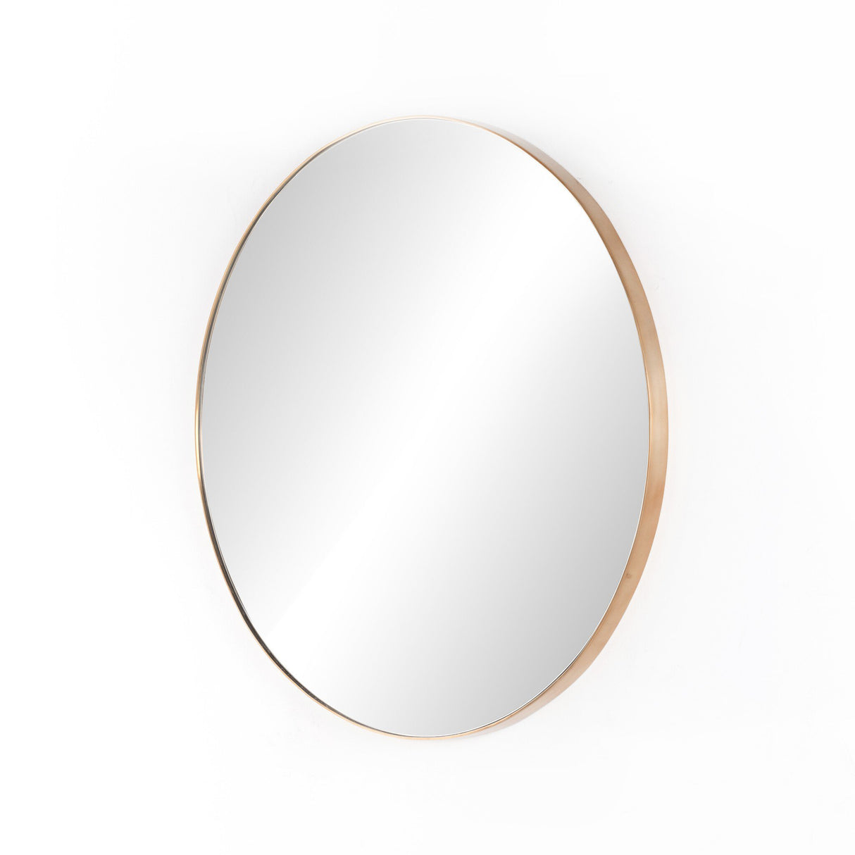 Georgina Round Mirror in Polished Brass from Four Hands - Luna Furniture