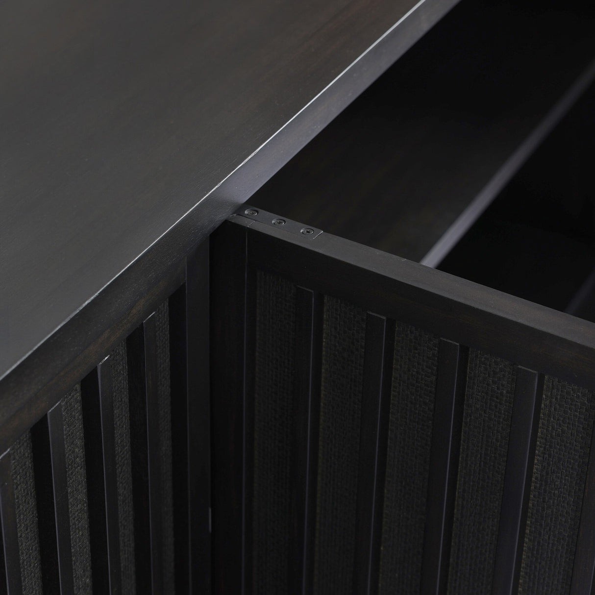 Nyland Media Console in Black Mahogany Veneer from Four Hands - Luna Furniture