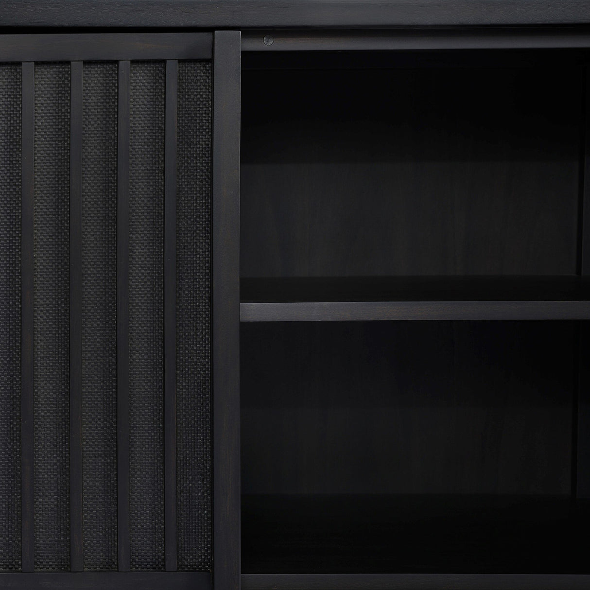 Nyland Media Console in Black Mahogany Veneer from Four Hands - Luna Furniture