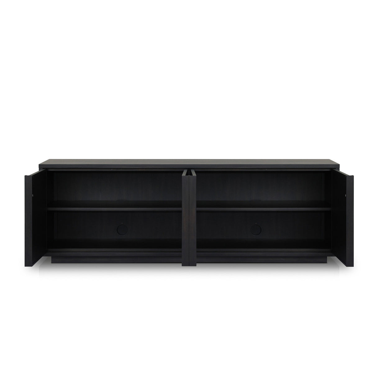 Nyland Media Console in Black Mahogany Veneer from Four Hands - Luna Furniture