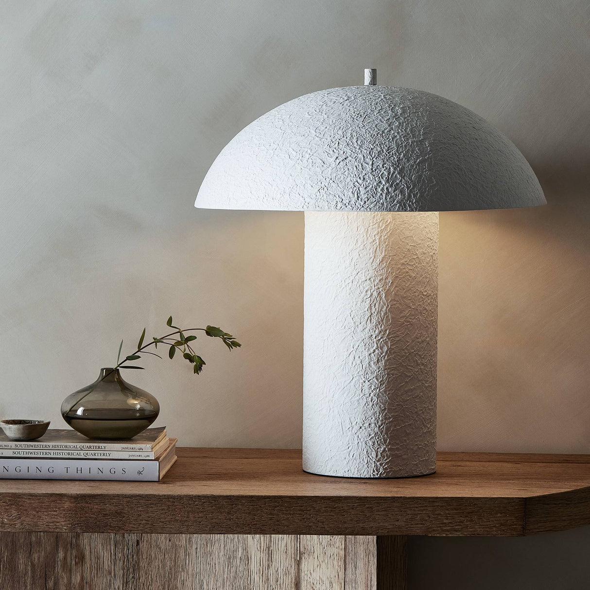 Santorini Table Lamp in Matte White Plaster from Four Hands - Luna Furniture