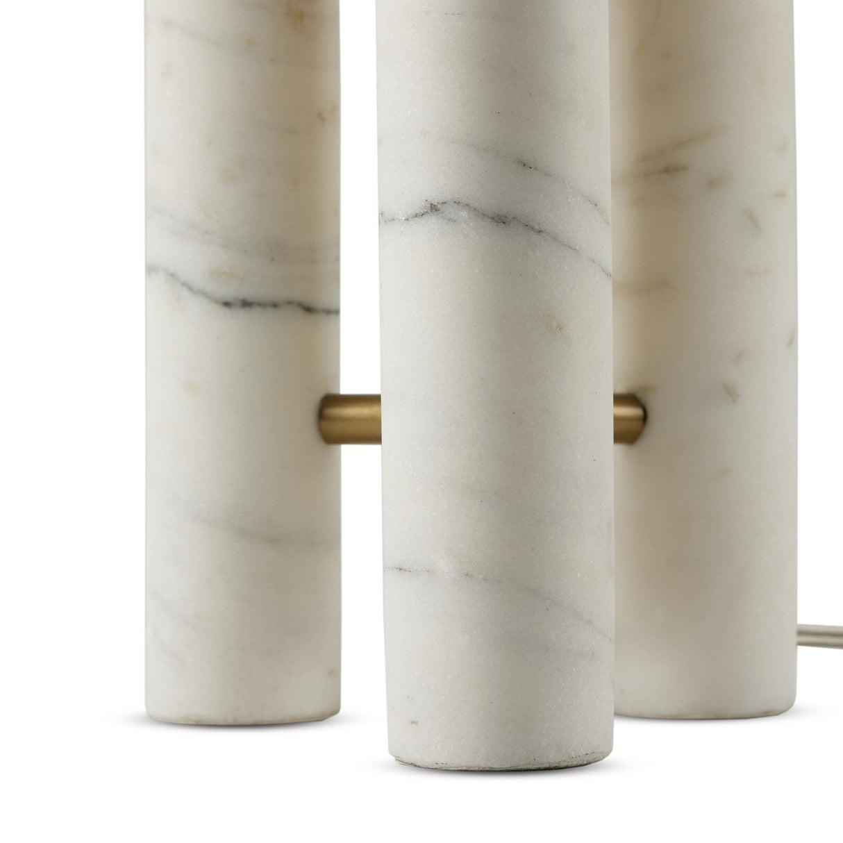 Medici Table Lamp in Charcoal and White Marble from Four Hands - Luna Furniture